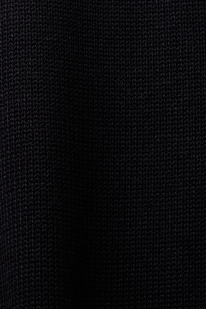 Dzianinowa sukienka mini z półgolfem, BLACK, detail image number 5
