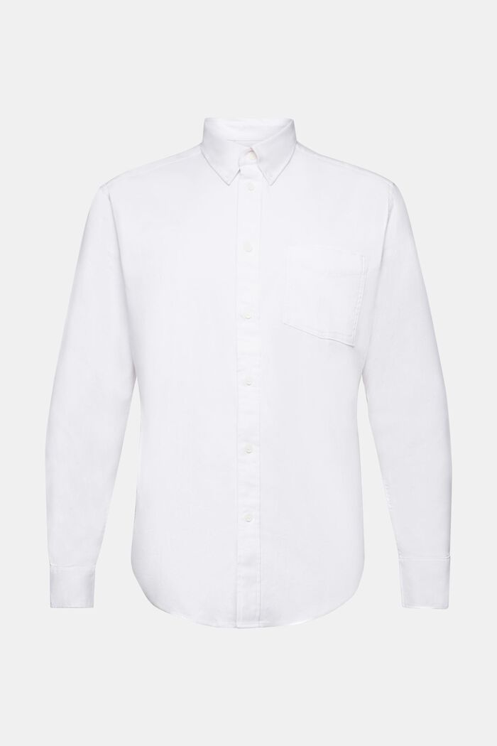 Koszula z diagonalu, fason regular fit, WHITE, detail image number 6