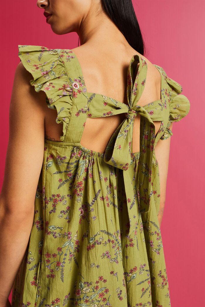 Sukienka mini z nadrukiem, 100% bawełny, PISTACHIO GREEN, detail image number 2