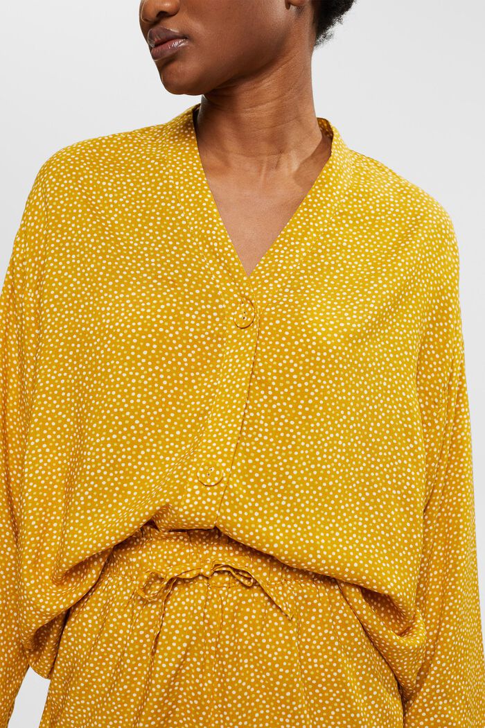 Piżama w kropeczki, LENZING™ ECOVERO™, HONEY YELLOW, detail image number 0