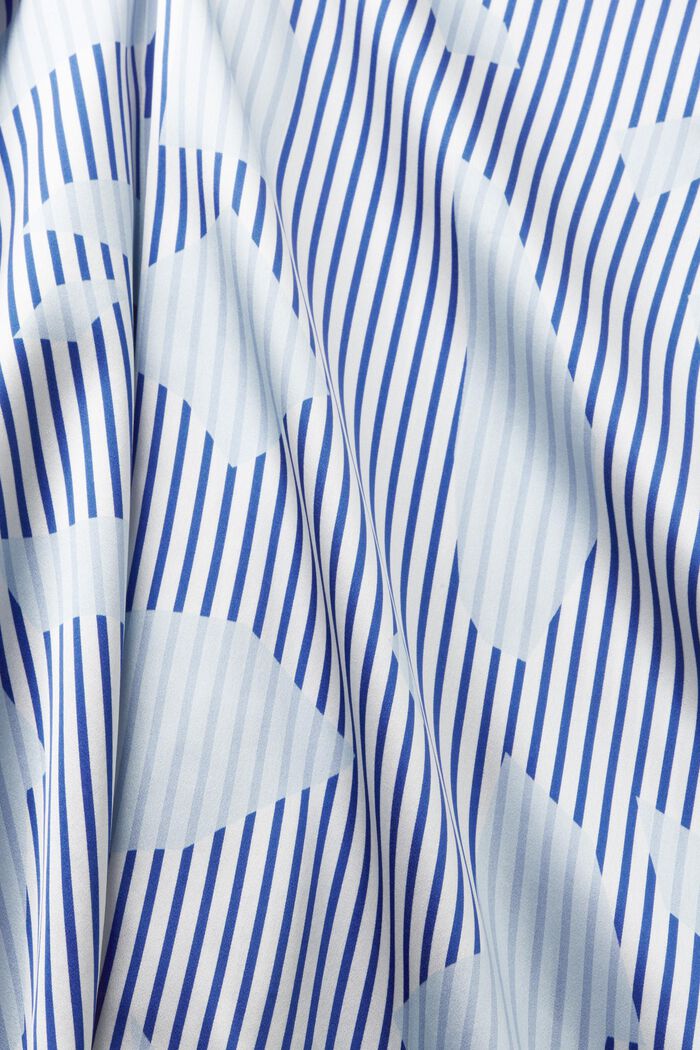 Jedwabna koszula z nadrukiem, BRIGHT BLUE, detail image number 5