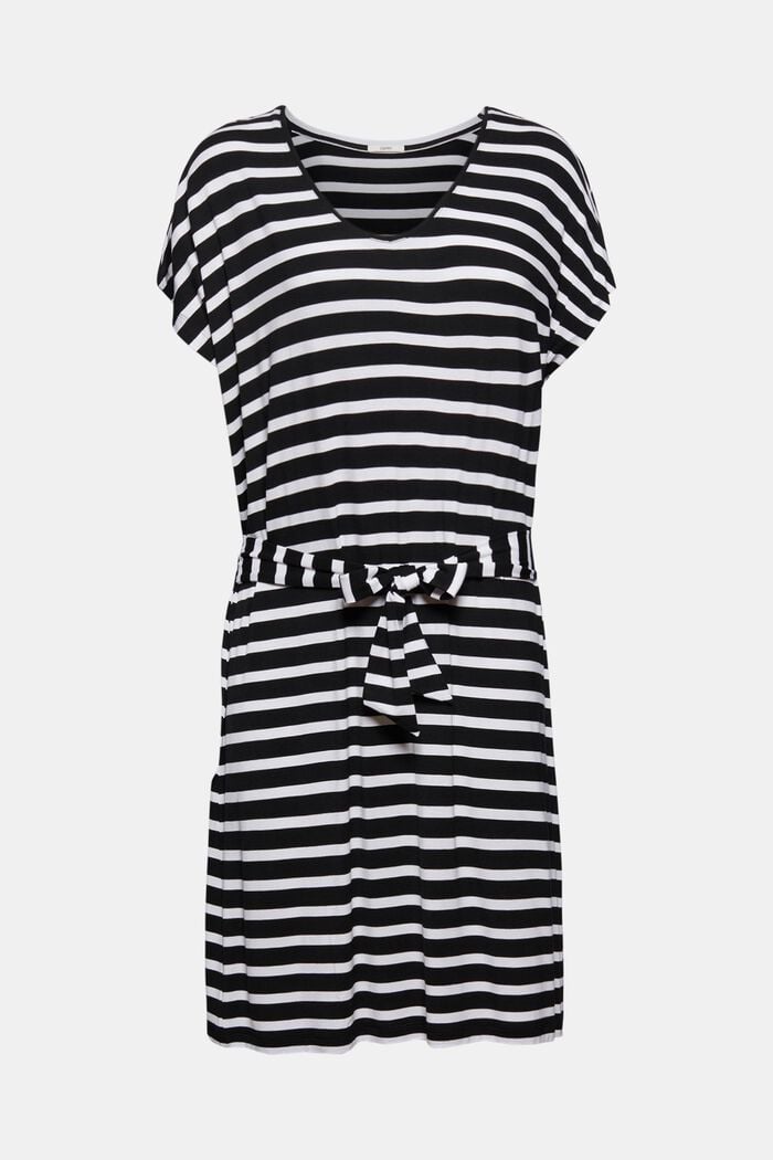 Sukienka plażowa z dżerseju z LENZING™ ECOVERO™, BLACK, detail image number 0