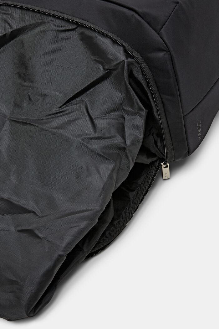 Plecak z wytrzymałej tkaniny z suwakami, BLACK, detail image number 1
