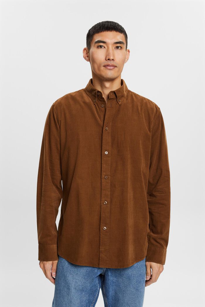 Sztruksowa koszula, 100% bawełny, BARK, detail image number 0