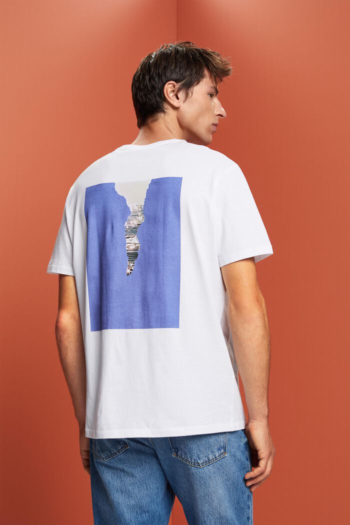 Dżersejowy T-shirt z nadrukiem, 100% bawełny, WHITE, detail image number 3
