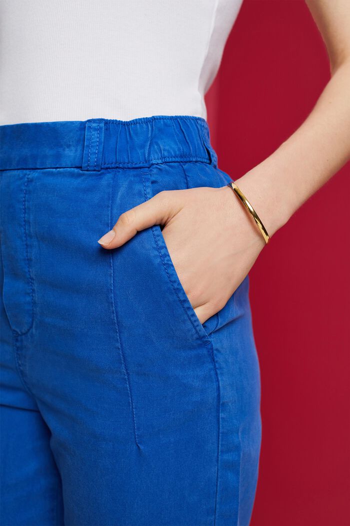 Skrócone spodnie chino bez zapięcia, BRIGHT BLUE, detail image number 2
