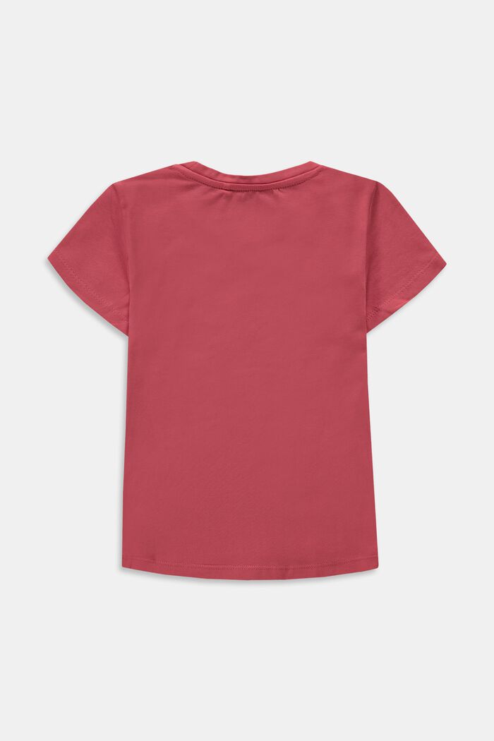T-shirt z nadrukiem, bawełna ze streczem, CORAL RED, detail image number 1