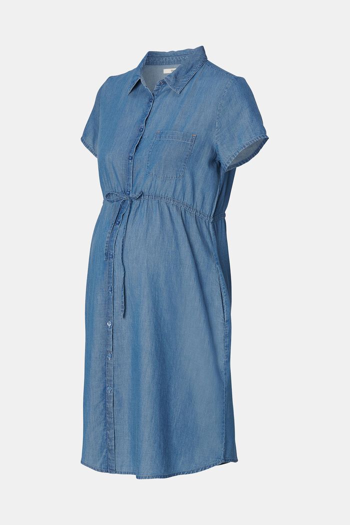 MATERNITY Dżinsowa sukienka koszulowa, BLUE LIGHT WASHED, detail image number 4