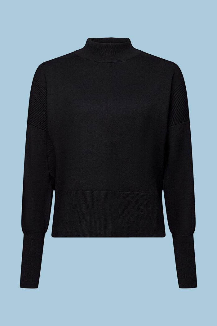 Sweter z półgolfem, BLACK, detail image number 4