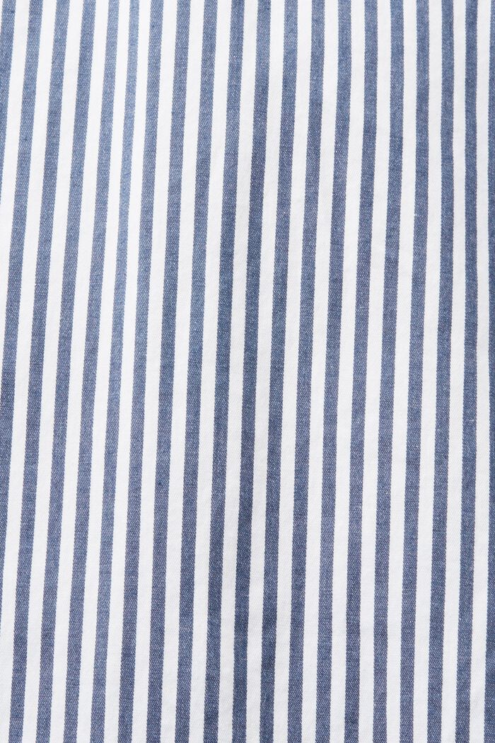 Koszula z paski z bawełnianej popeliny, GREY BLUE, detail image number 5