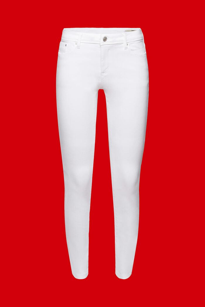 Dżinsy o kroju skinny z bawełny, WHITE, detail image number 6