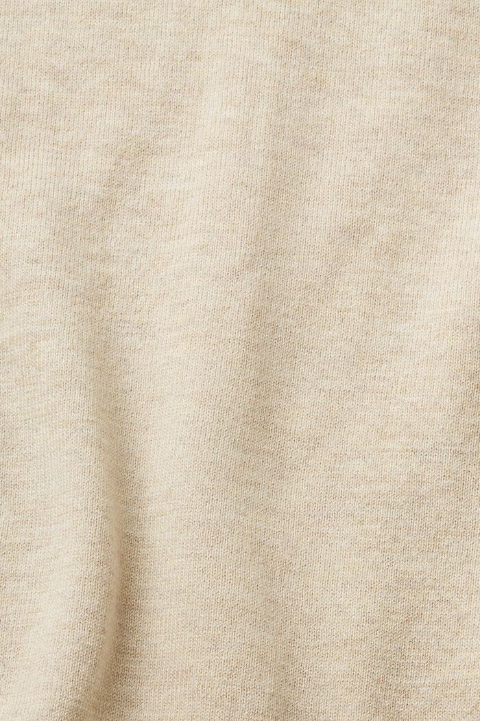 Dzianinowy sweter z krótkim rękawem, SAND, detail image number 4