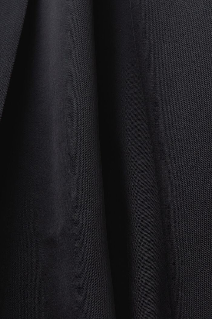 Satynowa sukienka z paskiem, BLACK, detail image number 4