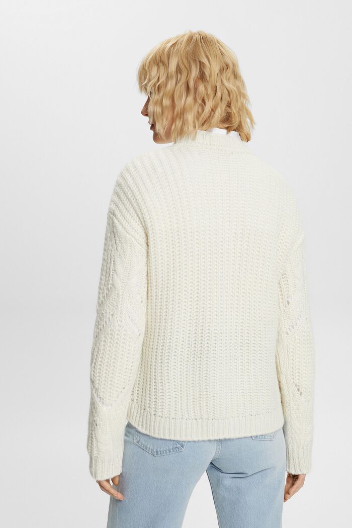 Sweter o luźnym splocie z mieszanki z wełną, ICE, detail image number 3