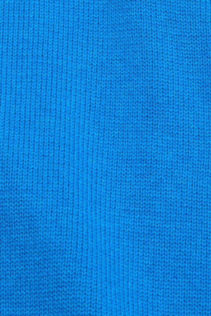 Dzianinowy sweter z ekologicznej bawełny, BRIGHT BLUE, detail image number 1