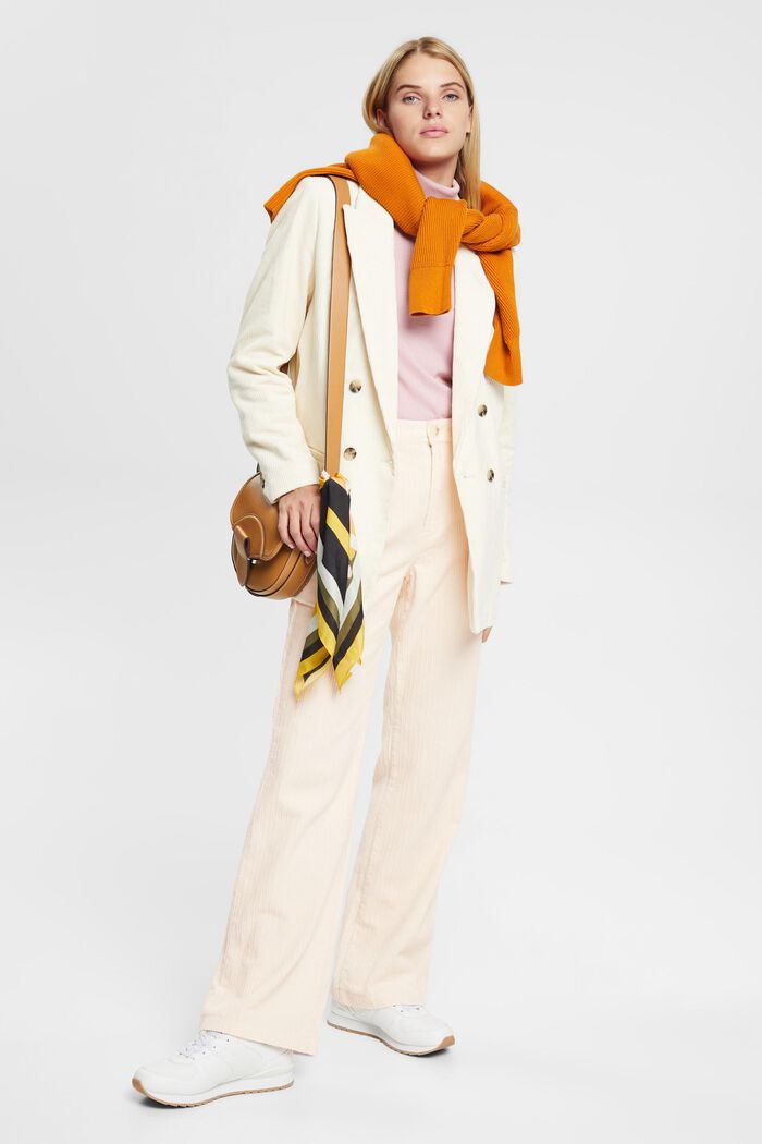 Spodnie z szerokimi nogawkami ze sztruksu mix & match, OFF WHITE, detail image number 0