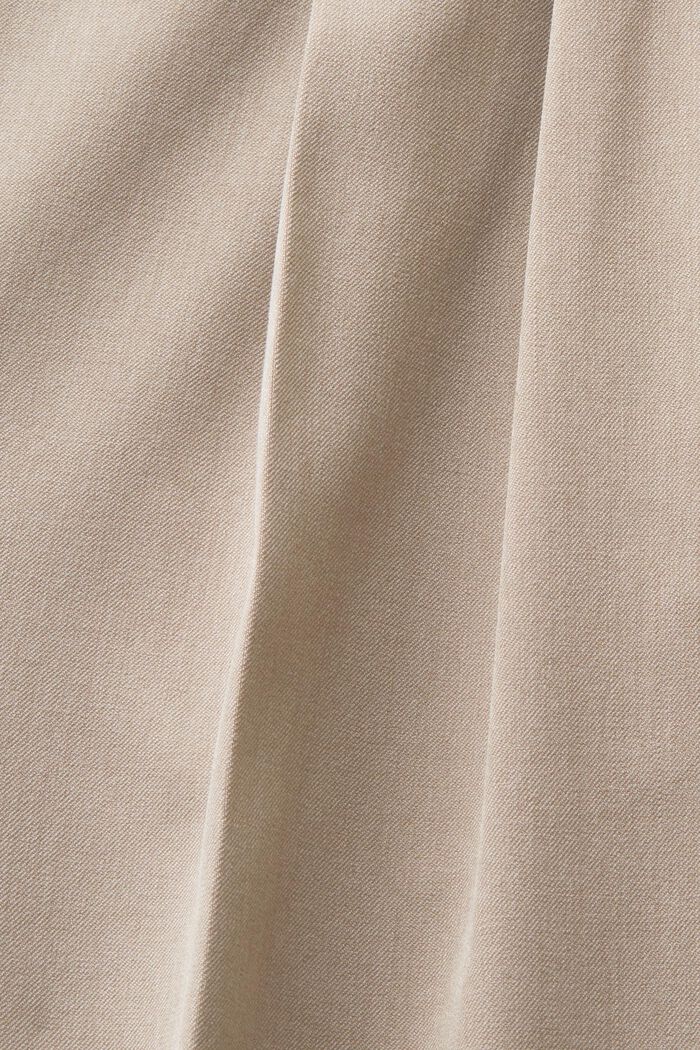 Spodnie z diagonalu o zwężanym kroju, LIGHT TAUPE, detail image number 6