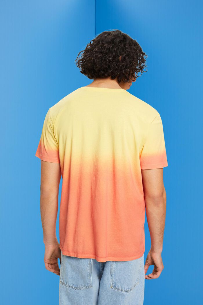 Dwukolorowy t-shirt w cieniowanym stylu, LIGHT YELLOW, detail image number 3