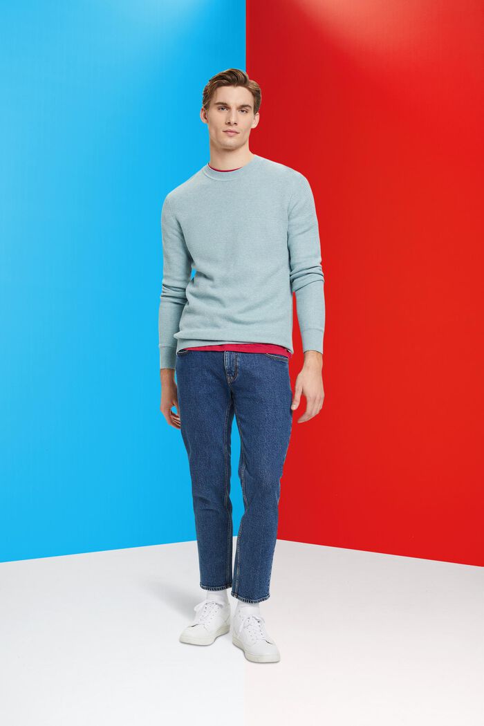 Sweter w paski, GREY BLUE, detail image number 1