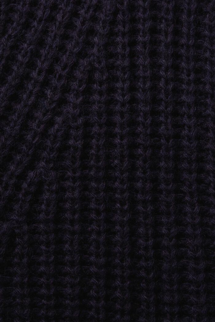 Sweter z prążkowanej dzianiny, NAVY, detail image number 5