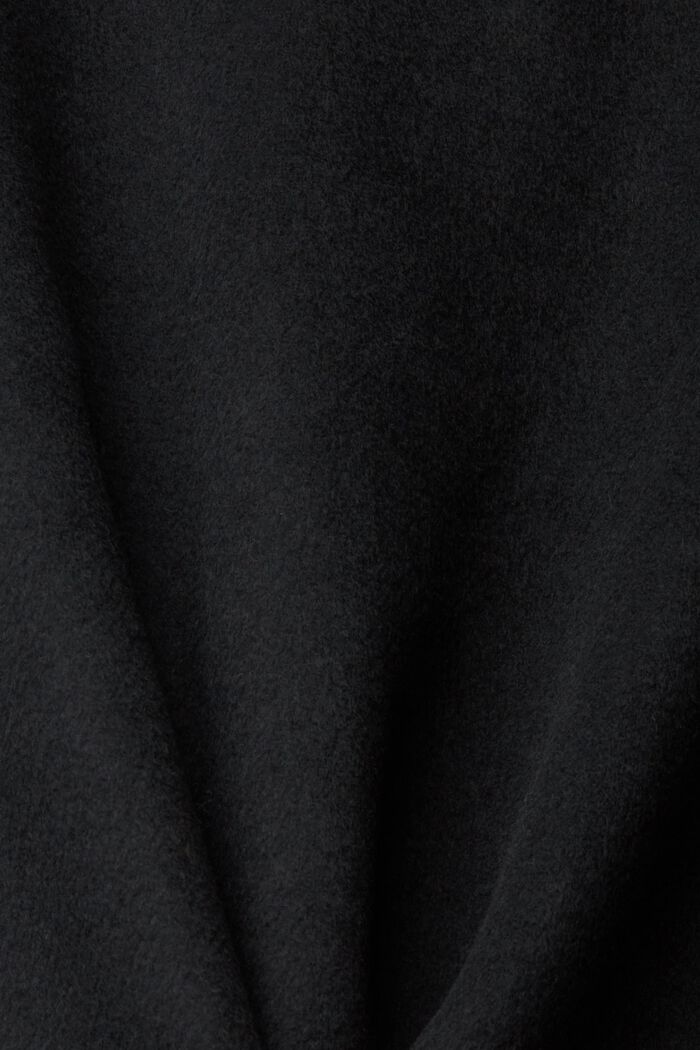 Spódnica mini z mieszanki wełnianej, BLACK, detail image number 1
