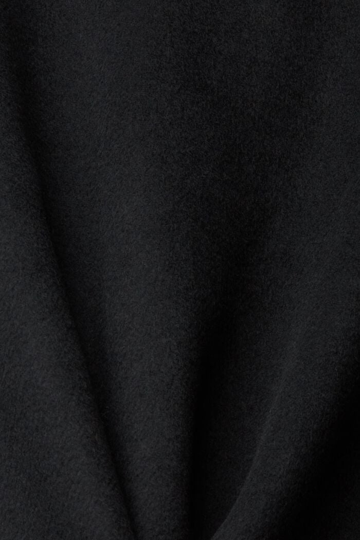 Spódnica mini z mieszanki wełnianej, BLACK, detail image number 5