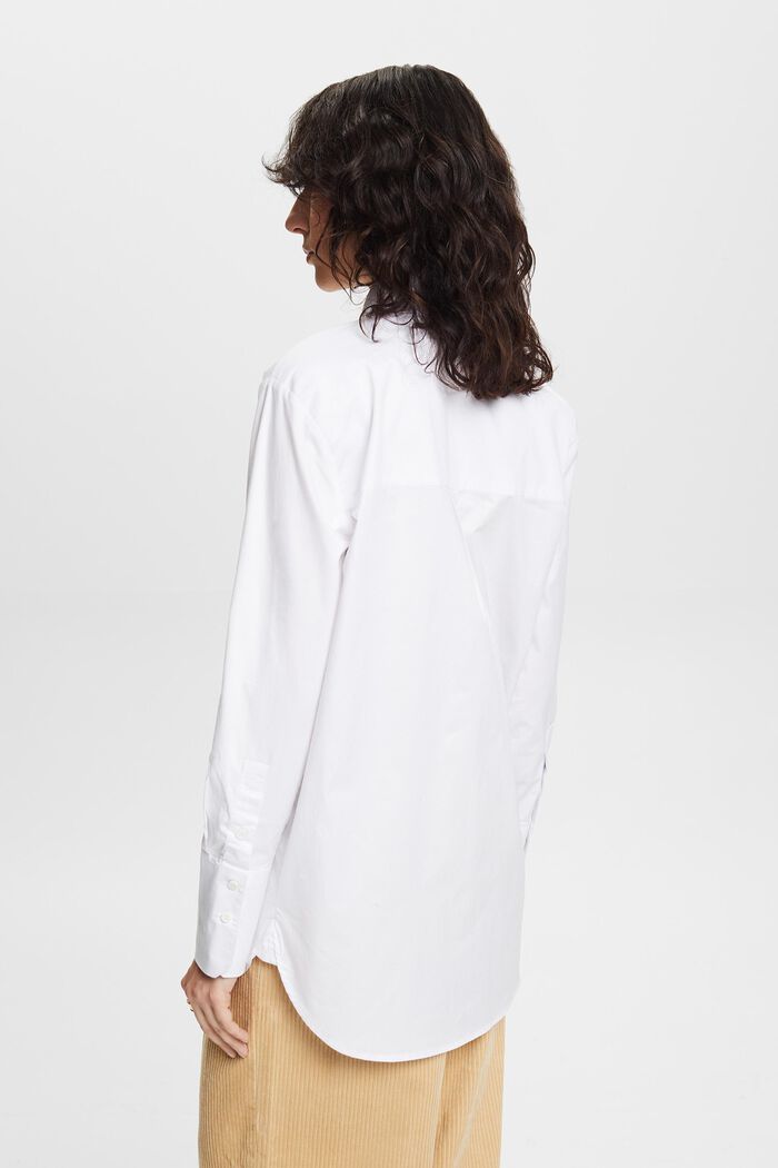 Bluzka koszulowa o luźnym kroju, WHITE, detail image number 4