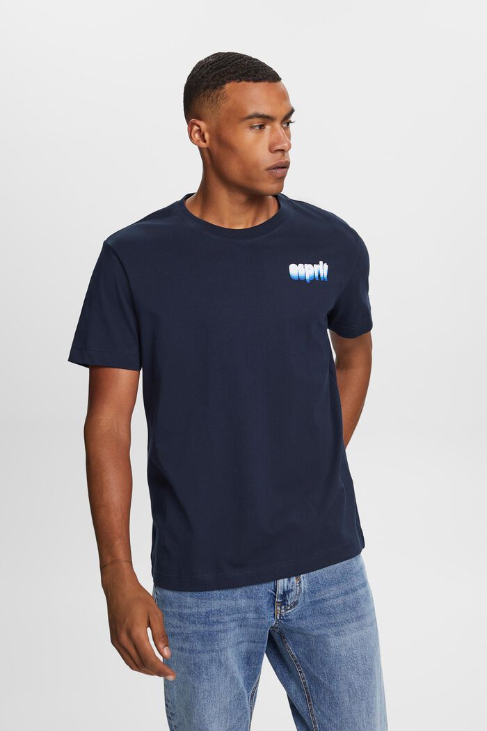 T-shirt z dżerseju z nadrukiem, 100% bawełna, NAVY, detail image number 0