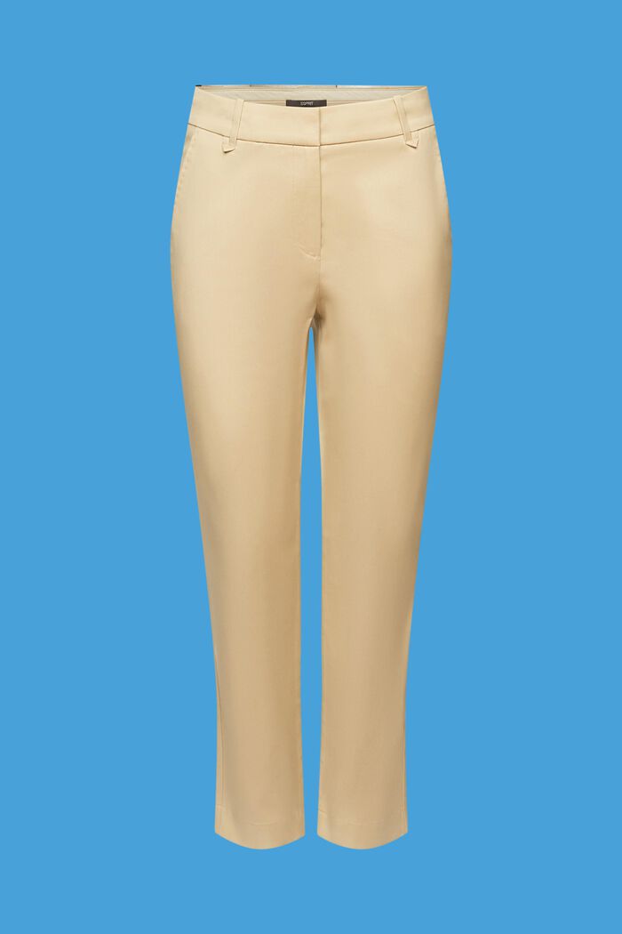 Spodnie slim fit z wysokim stanem, SAND, detail image number 6