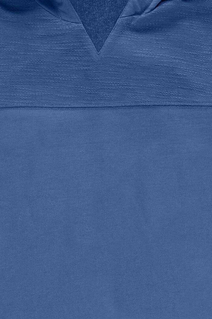 Fakturalna bluza z kapturem, 100% bawełny, BLUE LAVENDER, detail image number 2