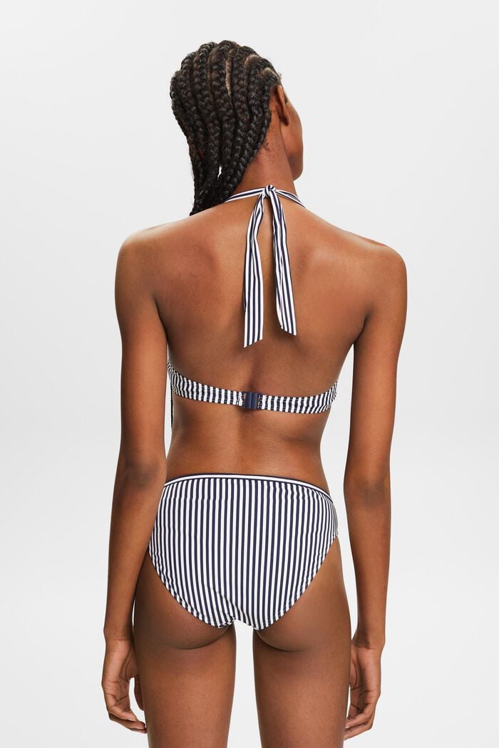 Top bikini z wiązaniem na szyi i fiszbinami, NAVY, detail image number 3