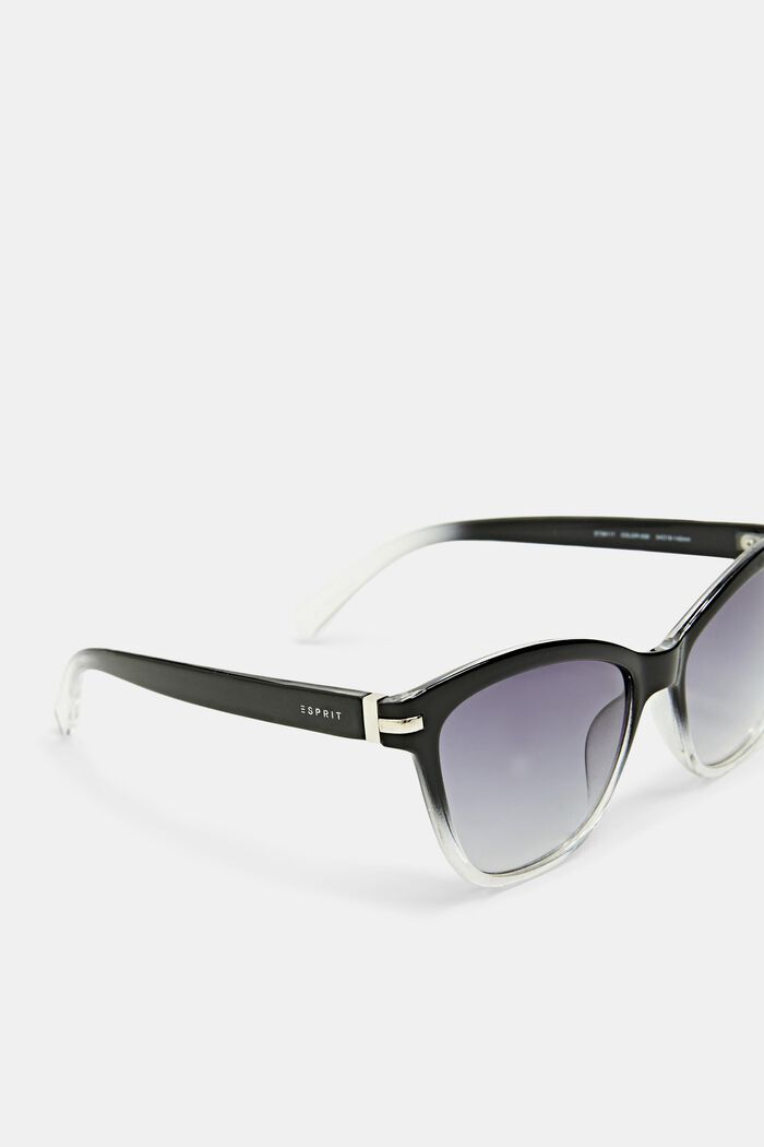 Cieniowane okulary przeciwsłoneczne w stylu „kocie oko”, BLACK, detail image number 1