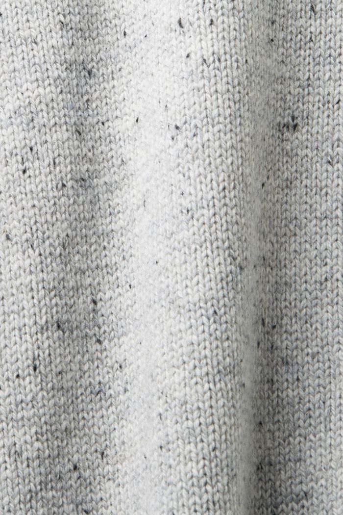 Sweter z półgolfem z mieszanki wełnianej, LIGHT GREY, detail image number 5