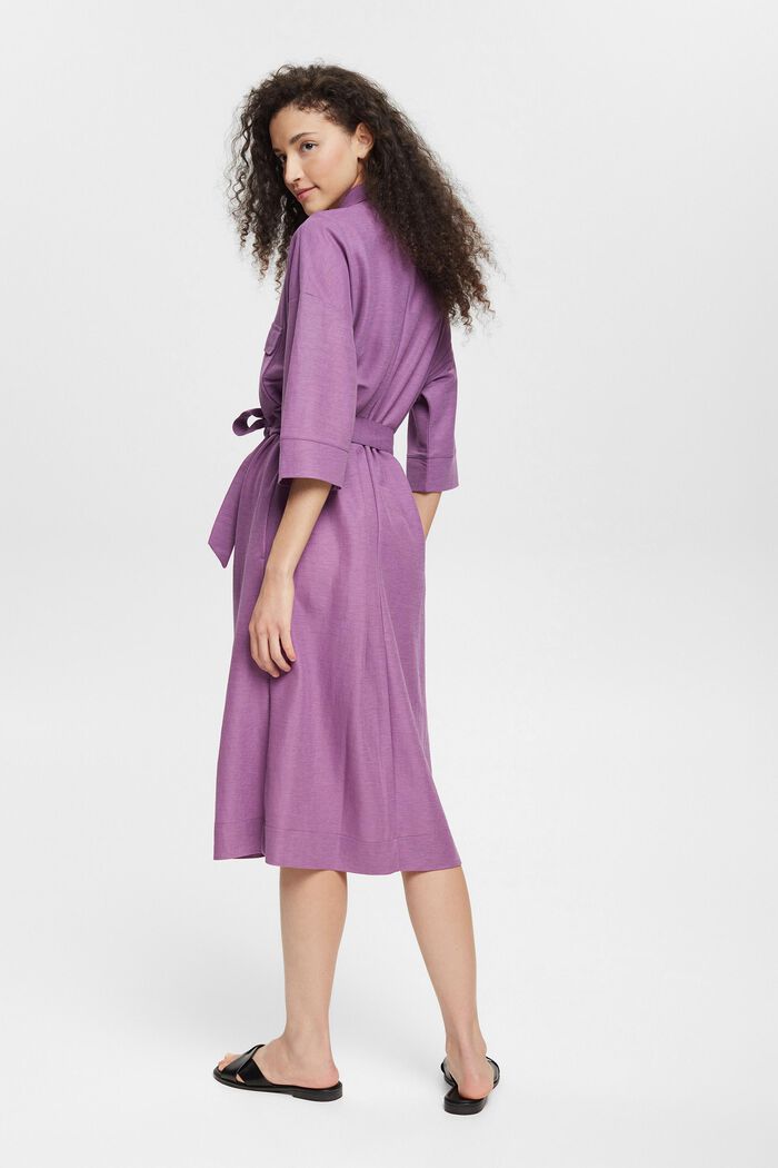 Koszulowa sukienka, LENZING™ ECOVERO™, PURPLE, detail image number 2