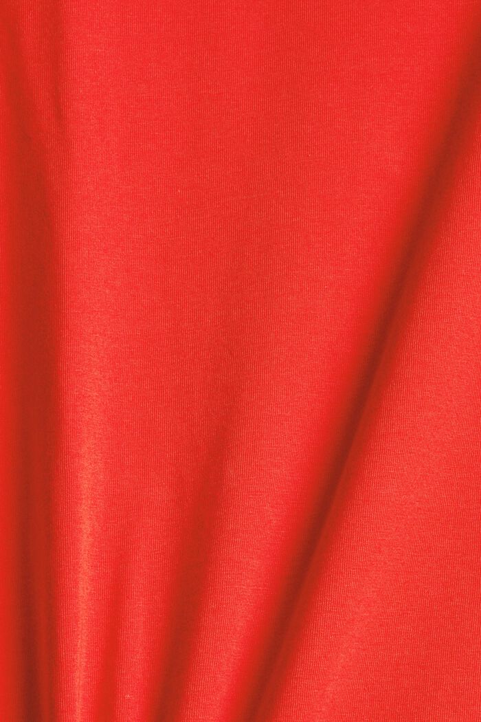 Dżersejowy T-shirt z nadrukiem, 100% bawełny ekologicznej, RED ORANGE, detail image number 4