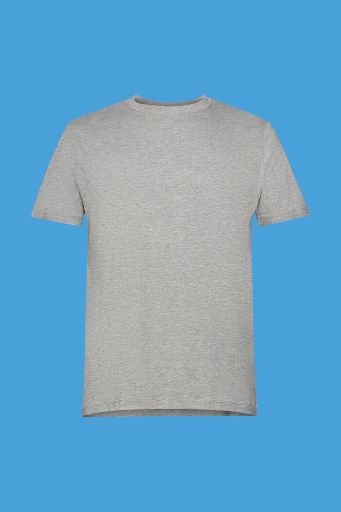 T-shirt z okrągłym dekoltem, slim fit, MEDIUM GREY, detail image number 6