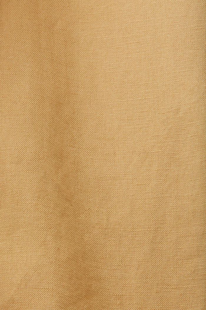 Spodnie z mieszanki bawełny i lnu, KHAKI BEIGE, detail image number 6