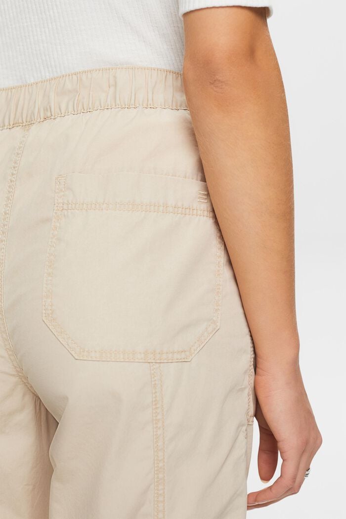 Spodnie bojówki na gumce, 100% bawełny, SAND, detail image number 4