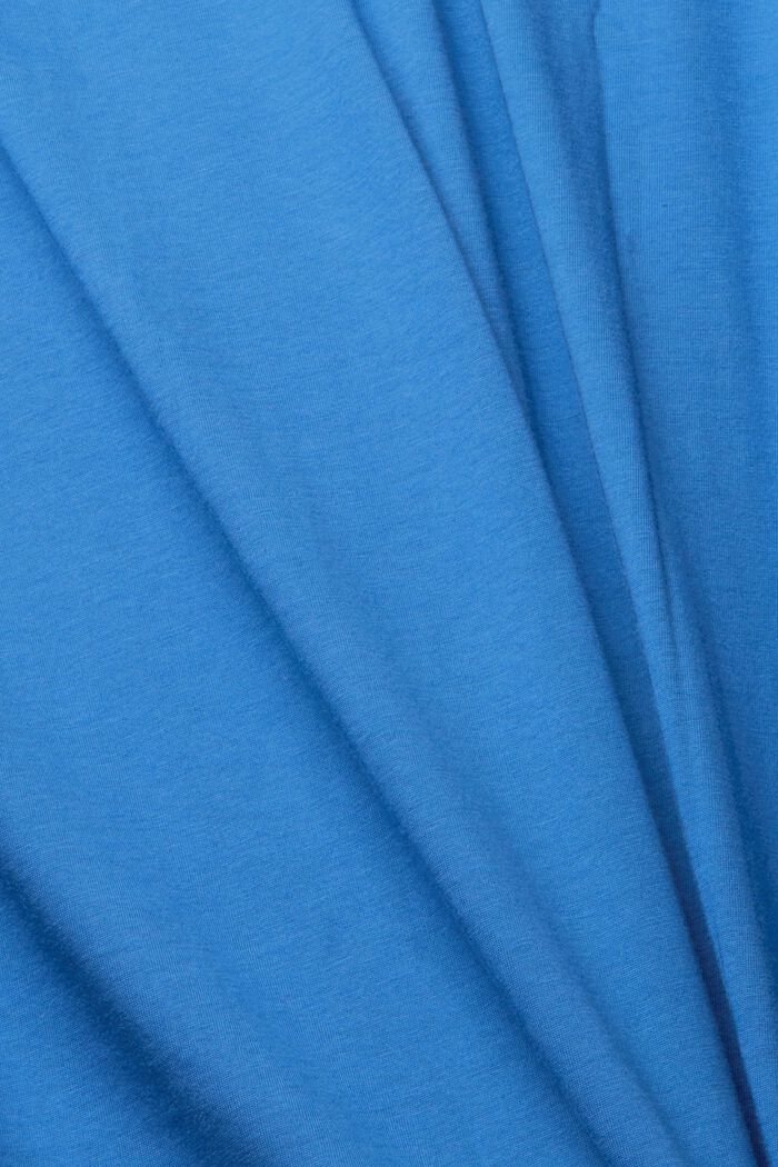 T-shirt z dżerseju z dekoltem w serek, BLUE, detail image number 5