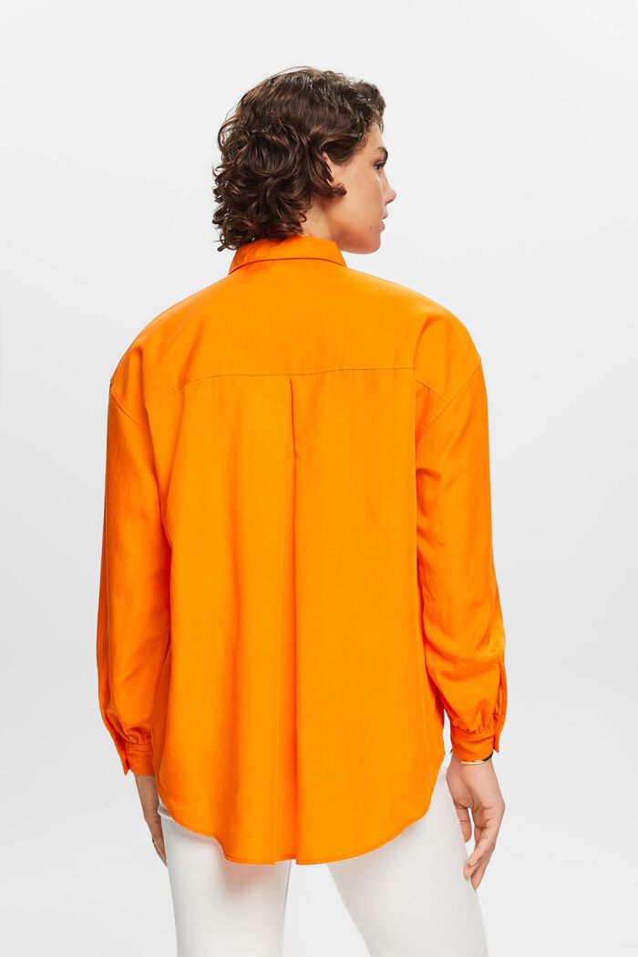 Bluzka koszulowa oversize, BRIGHT ORANGE, detail image number 3