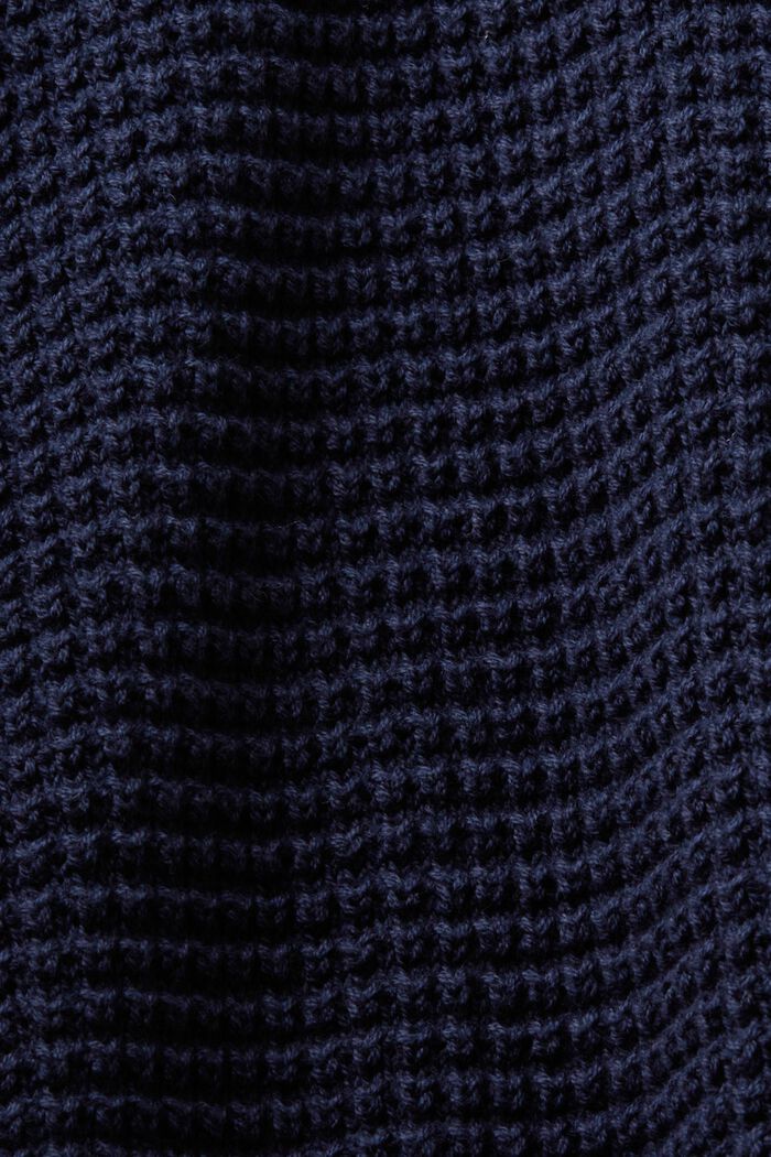Sweter z fakturalnej dzianiny, NAVY, detail image number 4