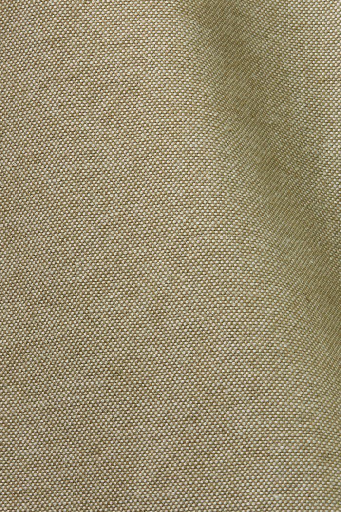 Fakturowane chinosy, 100% bawełny, OLIVE, detail image number 6