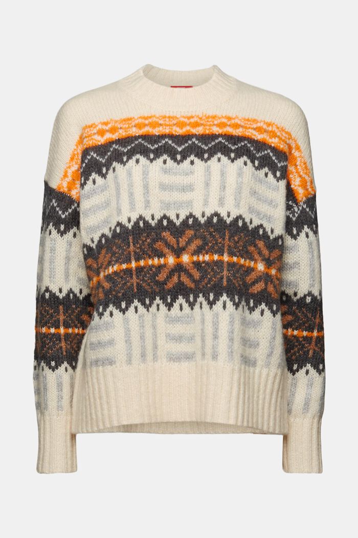 Żakardowy sweter z okrągłym dekoltem, ICE, detail image number 5