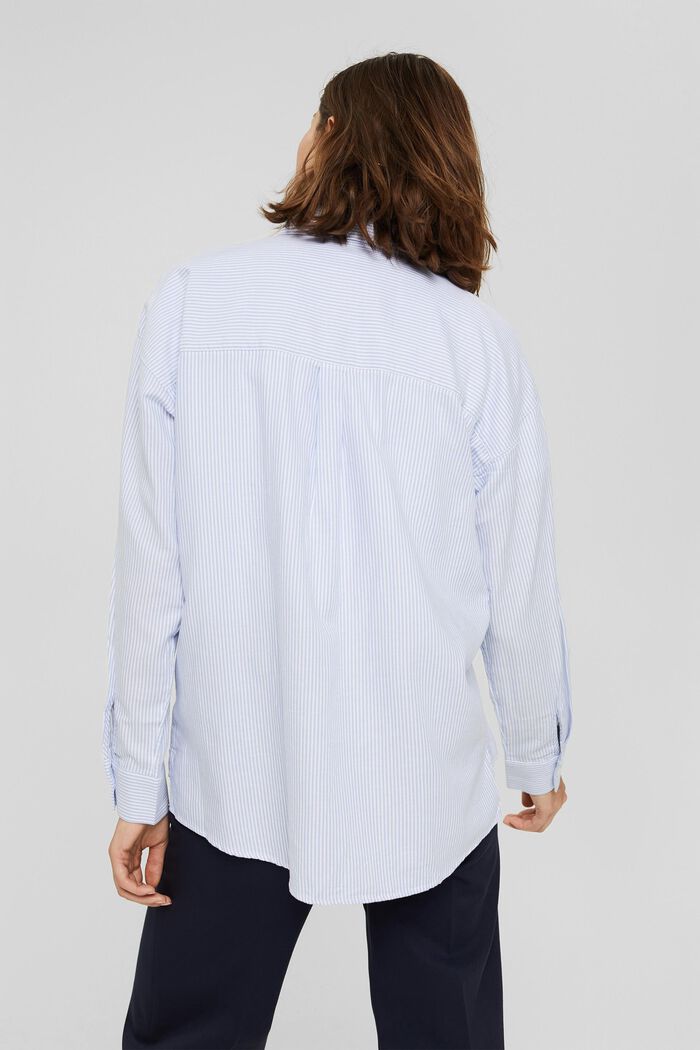 Bluzka koszulowa w 100% z bawełny organicznej, PASTEL BLUE, detail image number 3