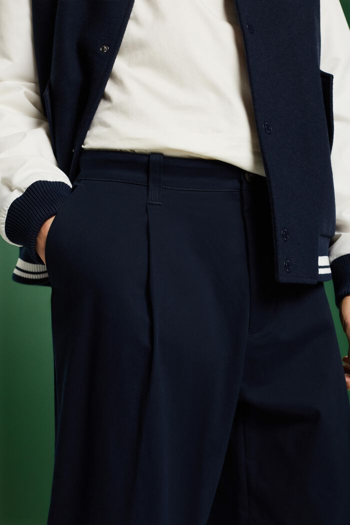 Spodnie chino z szerokimi nogawkami, NAVY, detail image number 3