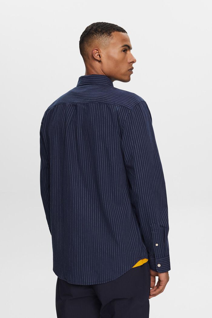 Twillowa koszula w paski, 100% bawełny, NAVY, detail image number 3
