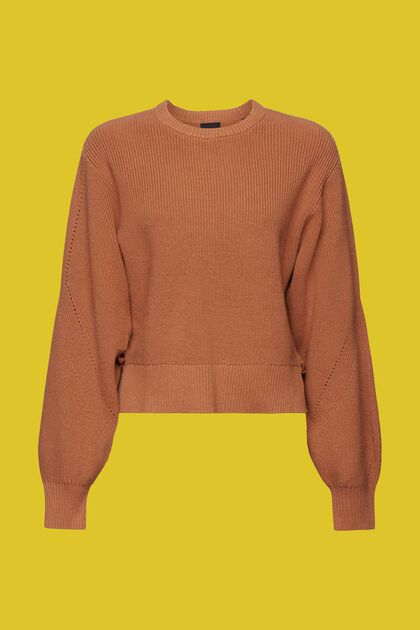 Sweter z koronkowym detalem z mieszanki z kaszmirem