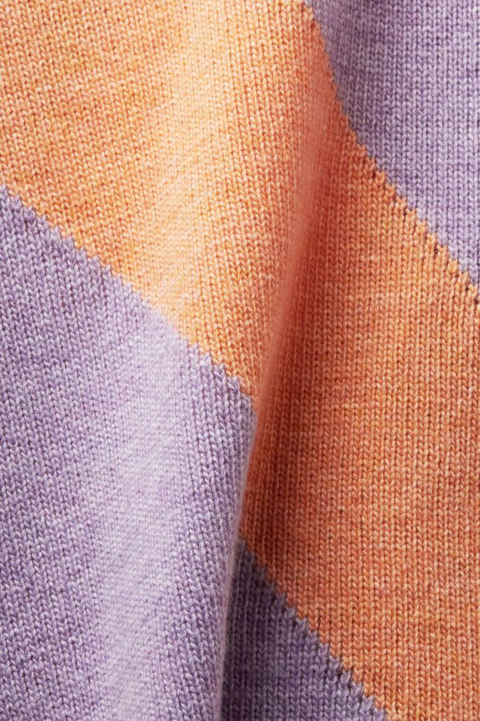 Żakardowy sweter w paski, LAVENDER, detail image number 5