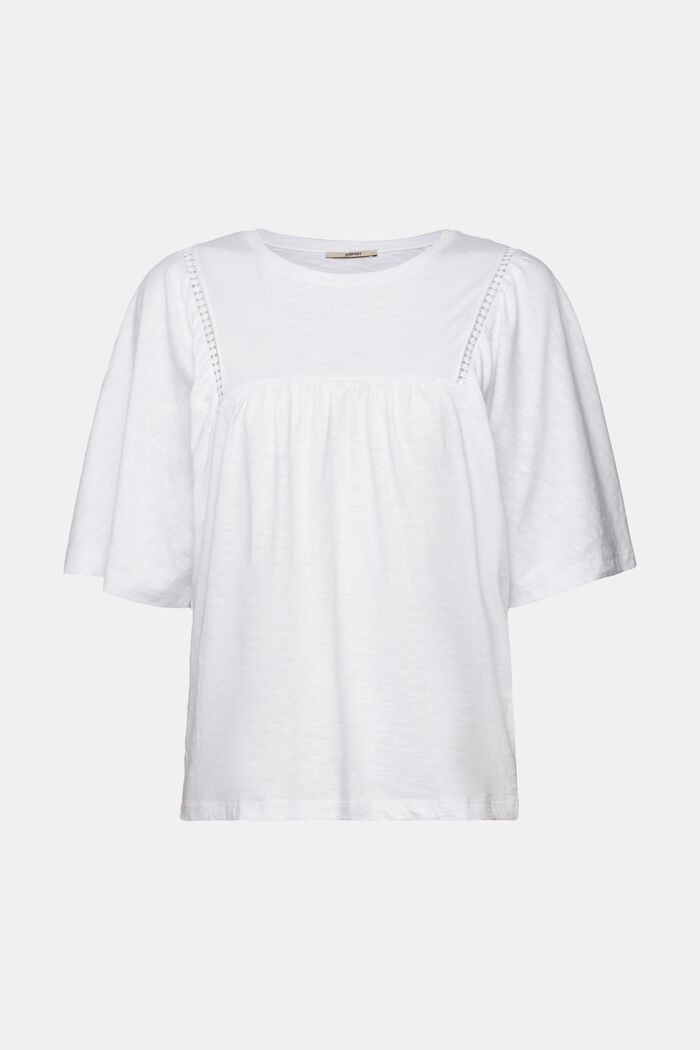 Rozszerzana koszulka, 100% bawełna, WHITE, detail image number 6