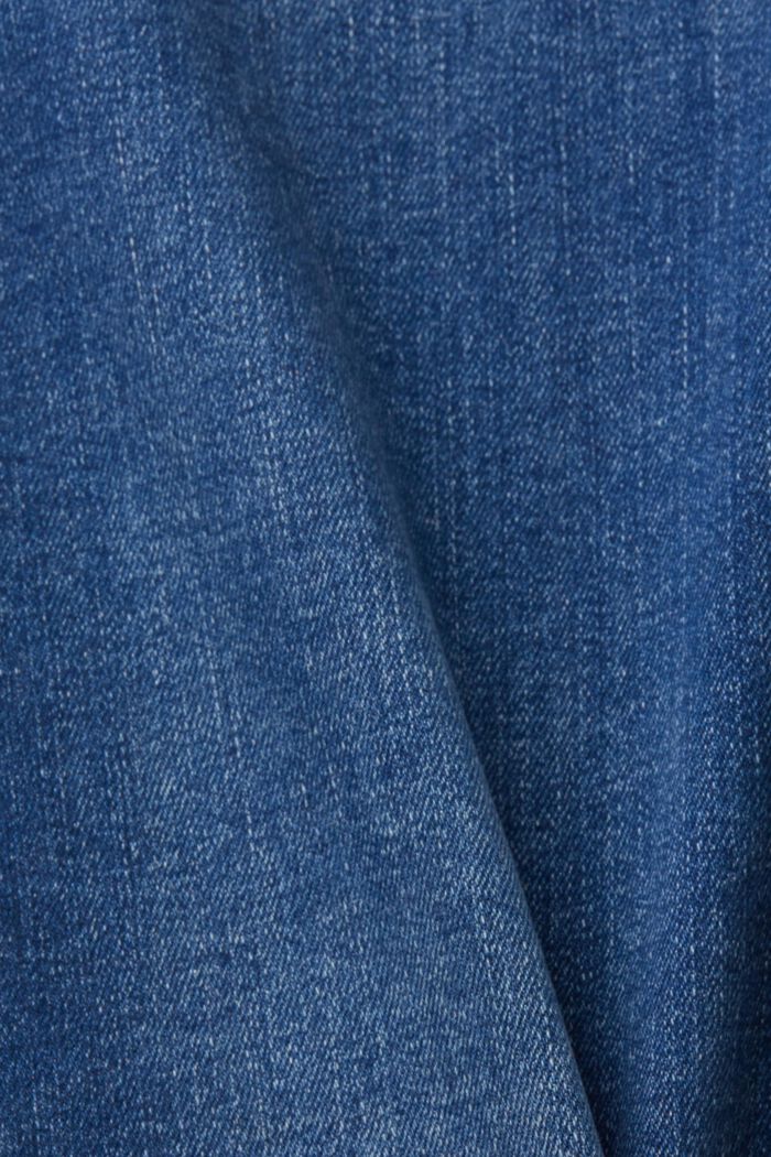 Elastyczne dżinsy straight leg, mieszanka bawełny, BLUE MEDIUM WASHED, detail image number 5